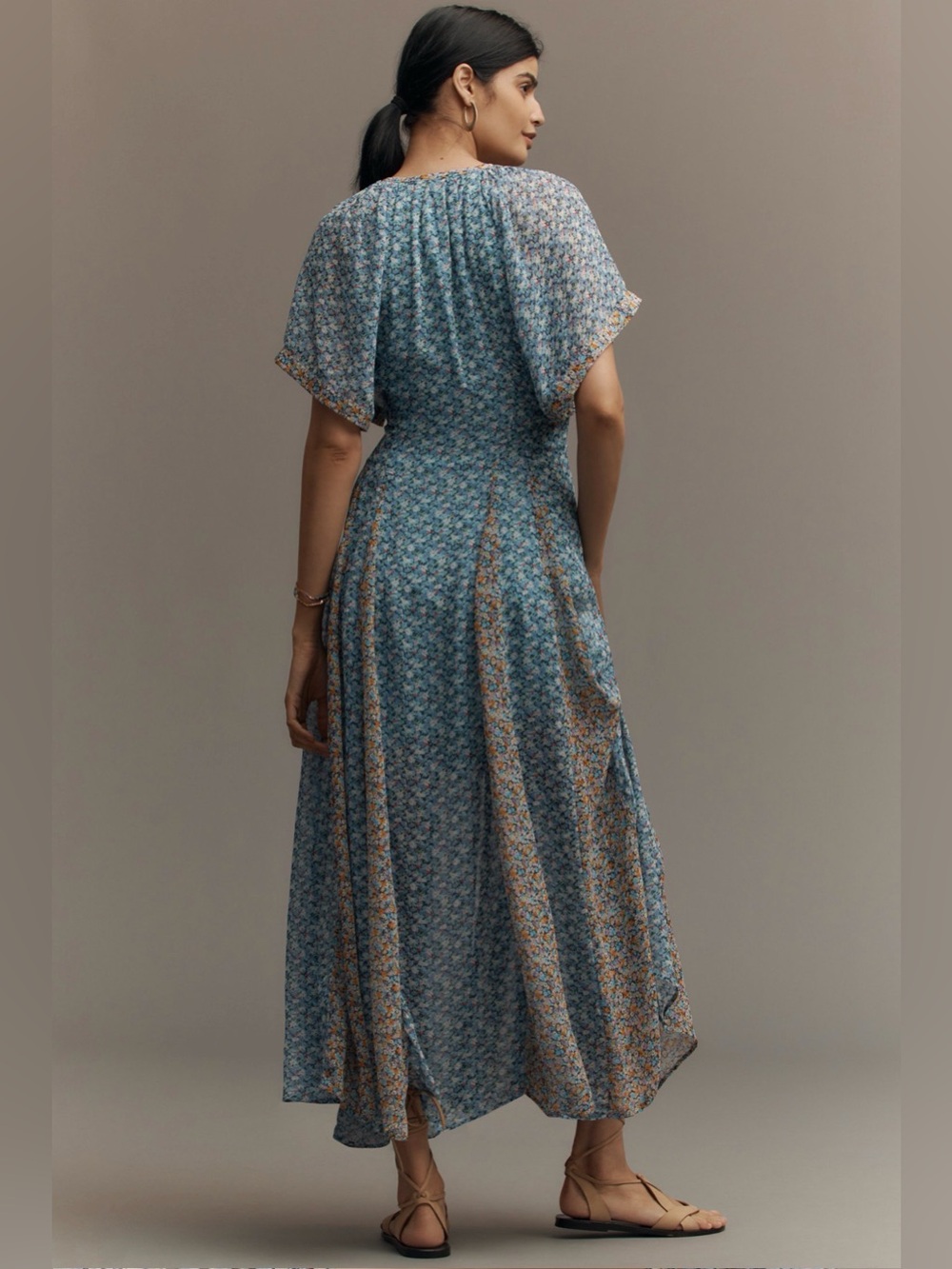Maeve Blue Floral Maxi Dress - Picture 2 of 6